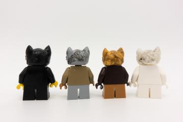 POLYTOY3d cat heads with LEGO