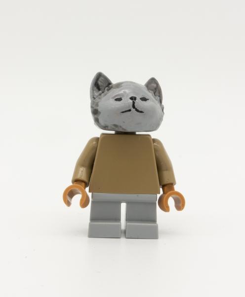 POLYTOY3D Katze mit LEGO figur