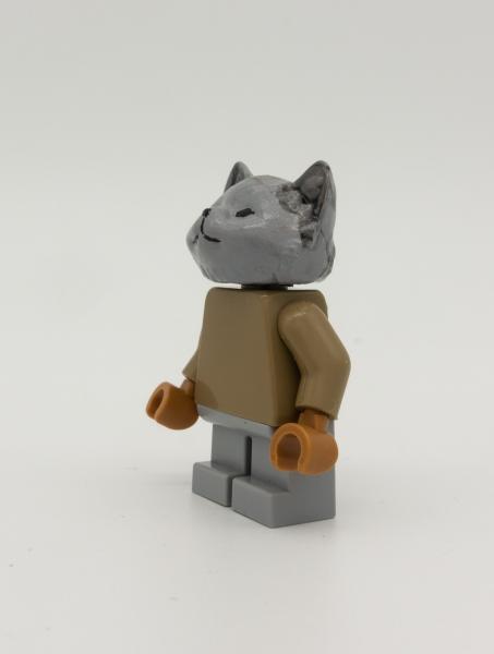 POLYTOY3d cat head with LEGO